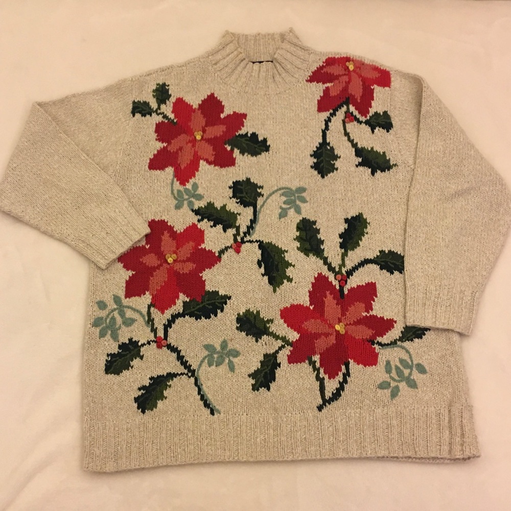 Liz Claiborne Holly Berry Holiday Sweater